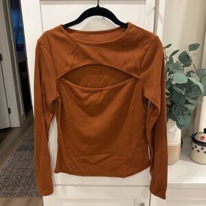Women's Rust Long Sleeve Top